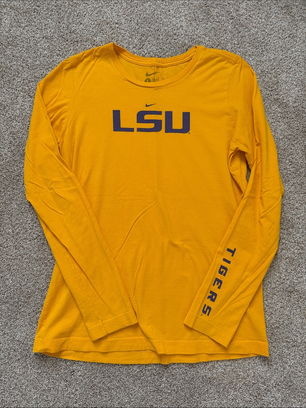 Nike Gold LSU Long Sleeve Shirt